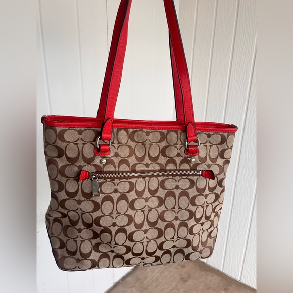 Coach City Tote Bag - Red - Picture 3 of 6